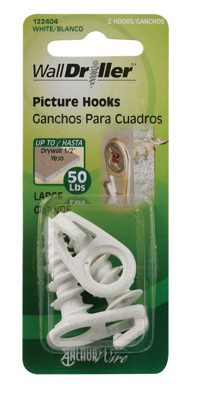 PICTURE HOOK 50LB SM WHT