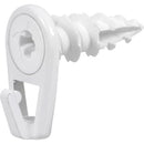 Hillman Wall Driller Brass-Plated White Drywall Picture Hook 50 lb 6 pk