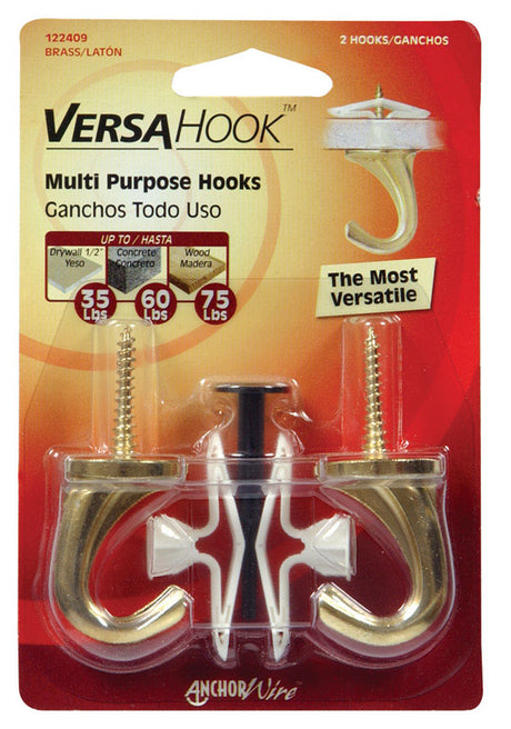 VERSA HOOK SM 75LB BRS