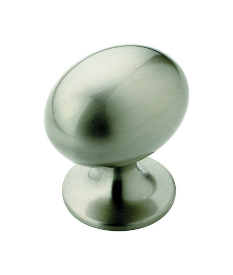 KNOB OVAL 1-3/8"STN NCKL
