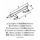 Amerock Divinity Abstractions Cabinet Pull 3 in. Satin Nickel 1 pk