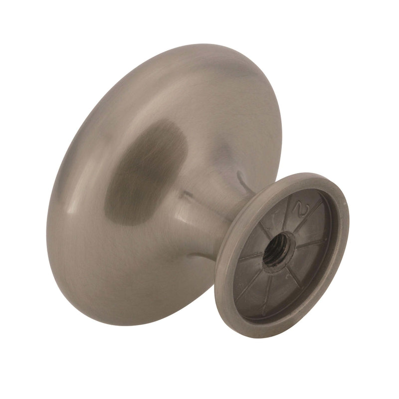 Amerock Inspirations Round Cabinet Knob 1-5/16 in. D 1 in. Satin Nickel 1 pk