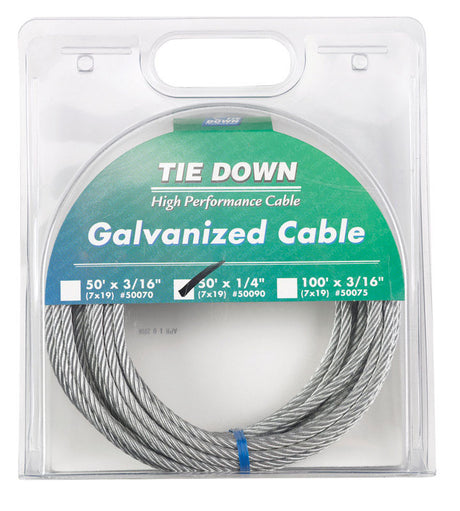 PRE-CUT CABLE50'GALV1/4"