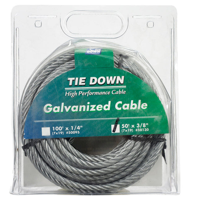 PRE-CUT CABLE50'GALV3/8"