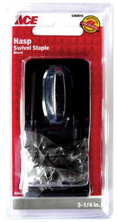 HASP SWIVEL STAPL3.25BLK