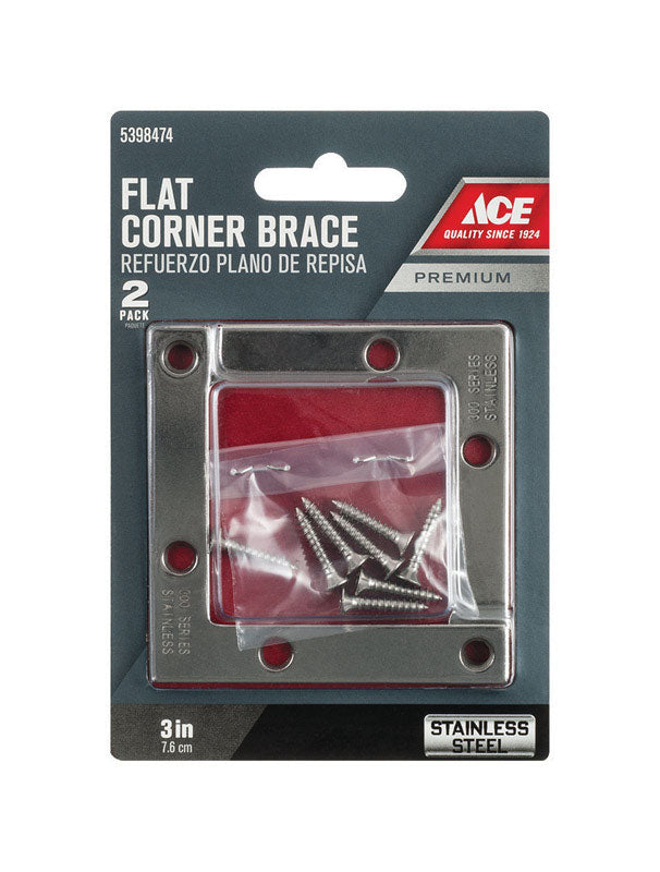 CORNER BRACE FLT 3X1/2 S