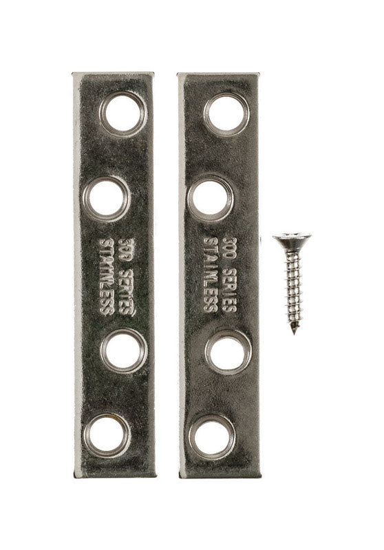 Ace 0.625 in. W X 3 in. L Stainless Steel Mending Brace