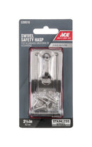 Ace Stainless Steel 3-1/4 in. L Swivel Staple Safety Hasp