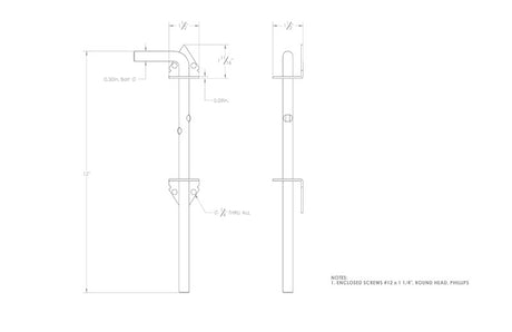 Ace 12 in. L Stainless Steel Cane Bolt 1 pk