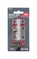 Ace 2.5 in. L Polished Stainless Steel Heavy Duty Barrel Bolt 1 pk