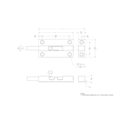 Ace 4 in. L Polished Stainless Steel Heavy Duty Barrel Bolt 1 pk