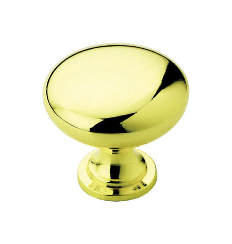 KNOB 1-1/4" POL BRASS