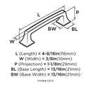 Amerock Cabinet Pull 3.75 in. Oil Rubbed Bronze 1 pk