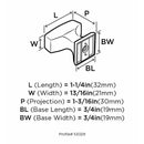 Amerock Mulholland Square Furniture Knob 1-1/4 in. D 1-1/8 in. Oil Rubbed Bronze 1 pk