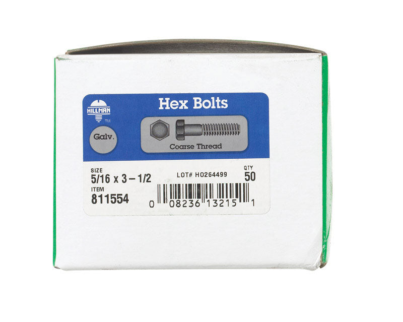 GALV HX BOLTS 5/16X3-1/2