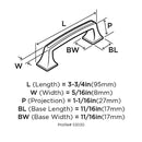 Amerock Mulholland Pull Cup Flush Pull Satin Nickel 1 pk