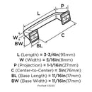 Amerock Mulholland Pull Cup Flush Pull Satin Nickel 1 pk