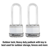 Master Lock 1-9/16 in. H X 11/16 in. W X 1-3/4 in. L Steel Dual Ball Bearing Locking Padlock Keyed A