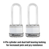 Master Lock 1-9/16 in. H X 11/16 in. W X 1-3/4 in. L Steel Dual Ball Bearing Locking Padlock Keyed A