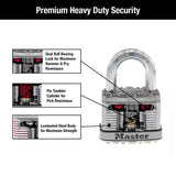 Master Lock 6.34 in. H X 1.34 in. W X 3.91 in. L Steel Ball Bearing Locking Padlock Keyed Alike