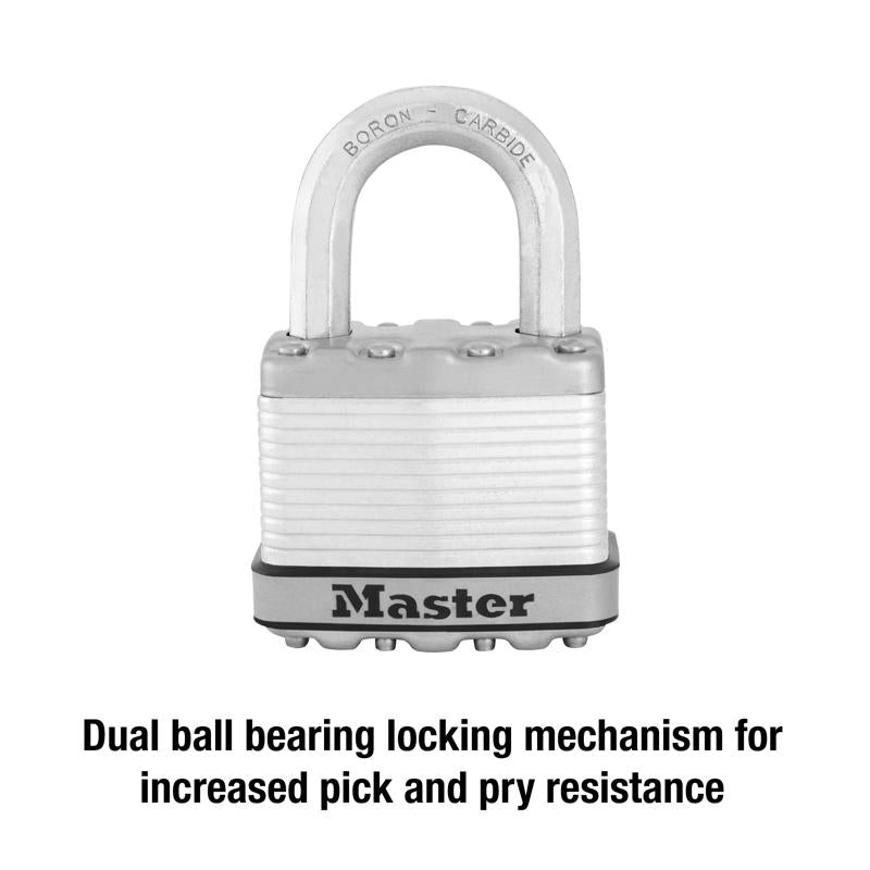 Master Lock 6.34 in. H X 1.34 in. W X 3.91 in. L Steel Ball Bearing Locking Padlock Keyed Alike