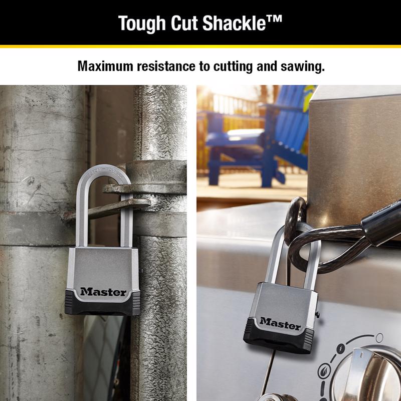 Master Lock 4-25/64 in. H X 1-13/16 in. W X 2 in. L Steel Ball Bearing Locking Padlock