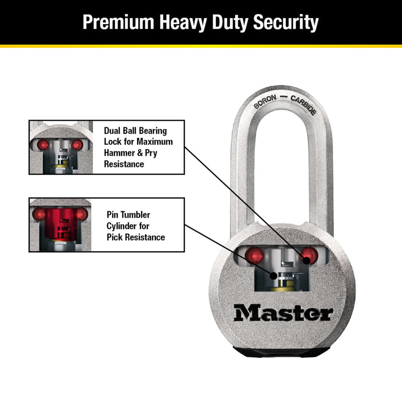 Master Lock Steelcor Master Lock 4-45/64 in. H X 1-19/64 in. W X 2-1/2 in. L Steel Ball ...
