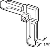 Prime-Line White Plastic 1/4 in. W X 3/4 in. L Screen Frame Corner 100 pk