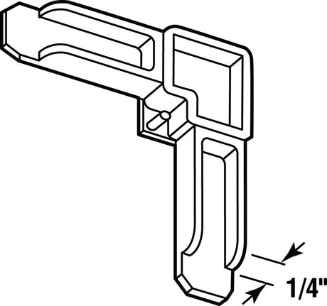 Prime-Line White Plastic 1/4 in. W X 3/4 in. L Screen Frame Corner 100 pk