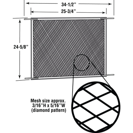 Prime-Line Bronze Aluminum Screen Door Grille 1 pc