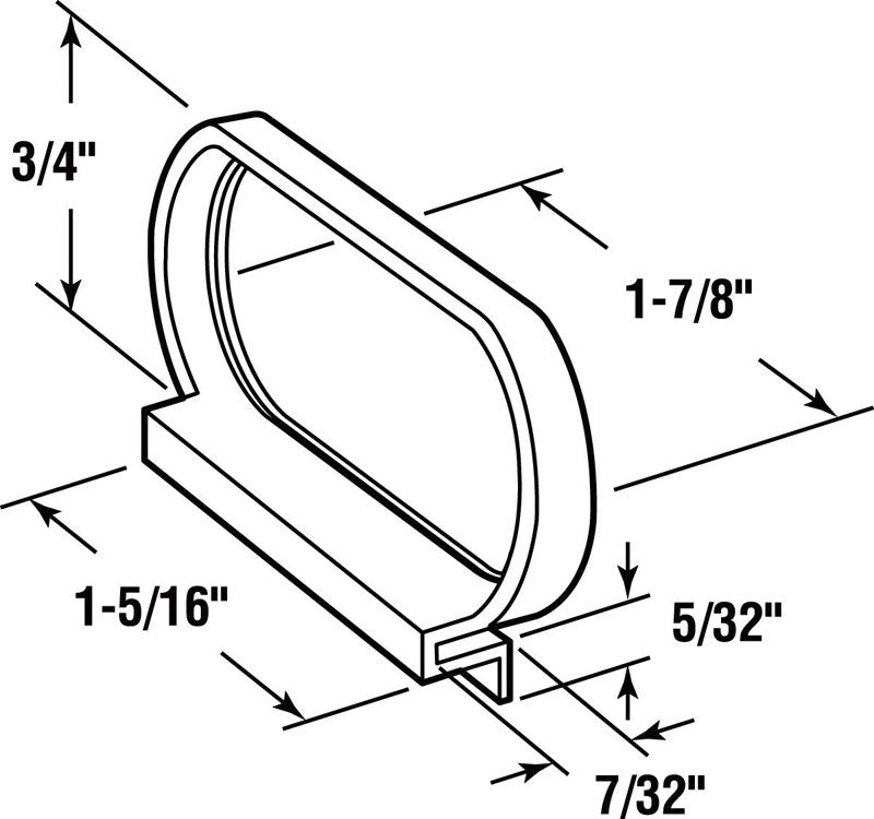 Prime-Line 0.75 in. D X 1-5/16 in. L Screen Spline