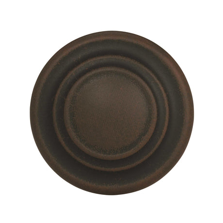 Amerock Inspirations Round Cabinet Knob 1-5/16 in. D 1 in. Antique Rust 1 pk