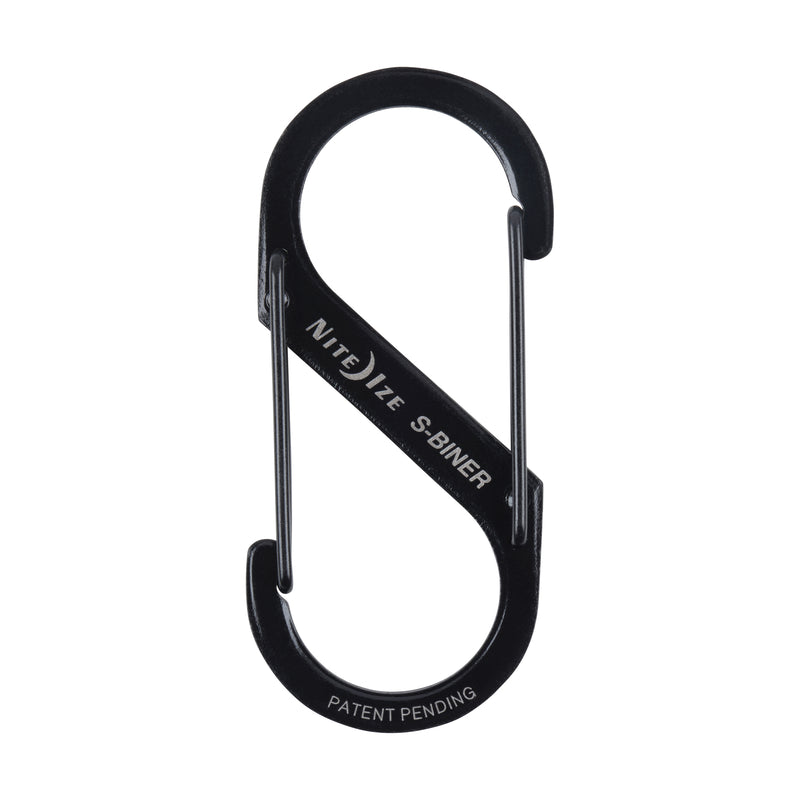 Nite Ize S-Biner 1.8 in. D Stainless Steel Black Carabiner Key Holder