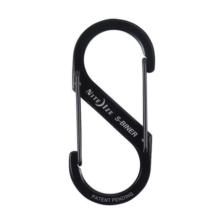 Nite Ize S-Biner 1.8 in. D Stainless Steel Black Carabiner Key Holder