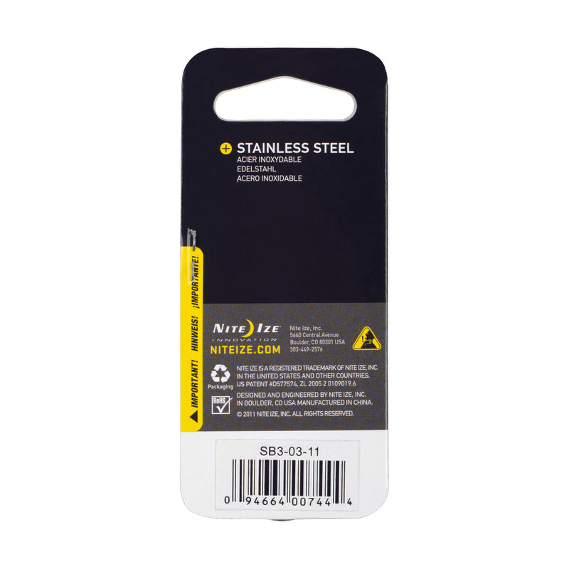 Nite Ize S-Biner 1.8 in. D Stainless Steel Silver Carabiner Key Holder