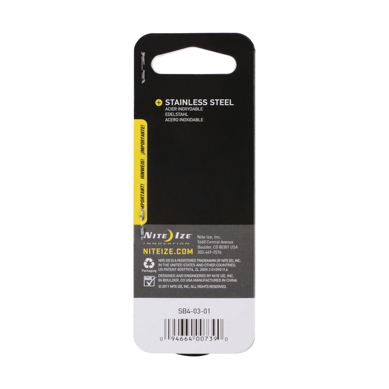 Nite Ize S-Biner 1.8 in. D Stainless Steel Black Carabiner Key Holder