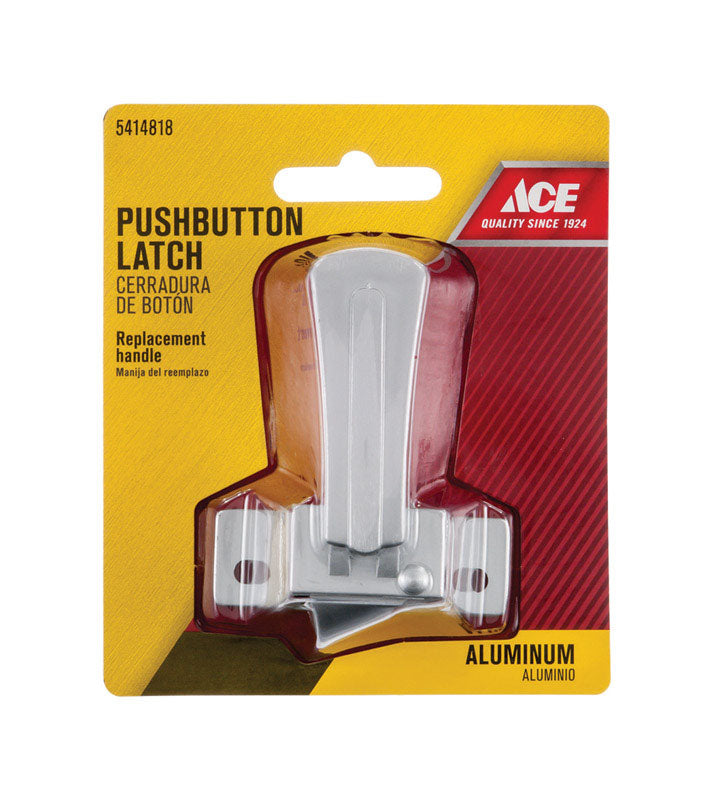 Ace Aluminum Steel Push Button Latch Replacement 1 pk