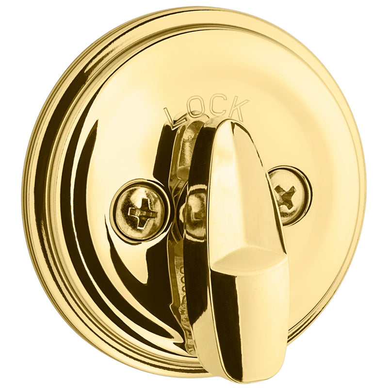 Kwikset SmartKey Polished Brass Metal Deadbolt