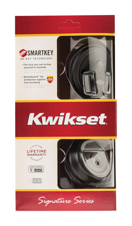 Kwikset SmartKey Venetian Bronze Metal Deadbolt