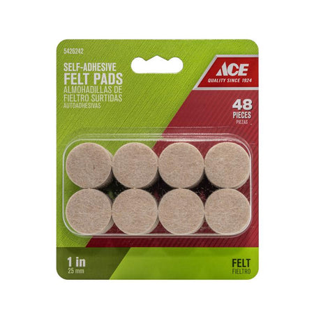 FELT PADS 1" RND CD48