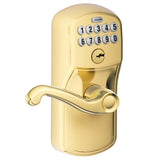 Schlage Bright Brass Steel Electronic Keypad Entry Lock