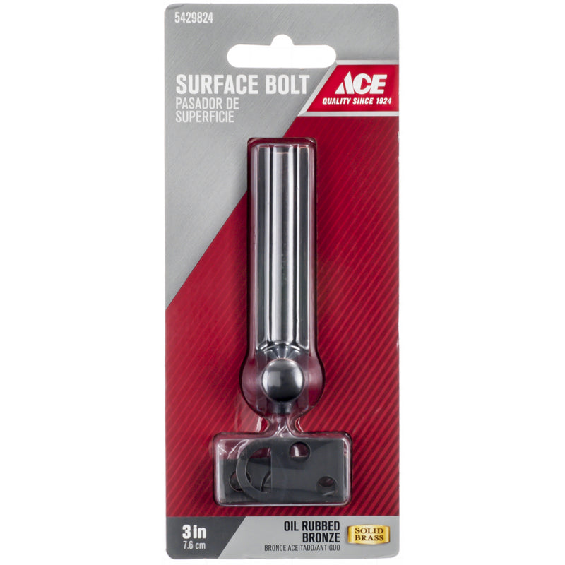 Ace Oil Rubbed Bronze Brass Surface Bolt