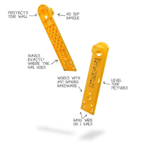 Hang and Level Yellow Hang and Level Picture Hanger 10 lb 1 each