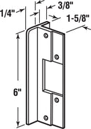 Prime-Line 8.438 in. H X 6 in. L Silver Extruded Aluminum Door Lock Guards