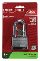 Ace 1-1/2 in. H X 2 in. W X 1-1/16 in. L Laminated Steel Double Locking Padlock