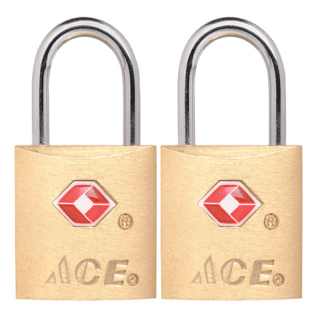 Ace 3/4 in. H X 7/8 in. W X 3/4 in. L Brass Single Locking Luggage Lock Keyed Alike