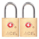 Ace 3/4 in. H X 7/8 in. W X 3/4 in. L Brass Single Locking Luggage Lock Keyed Alike