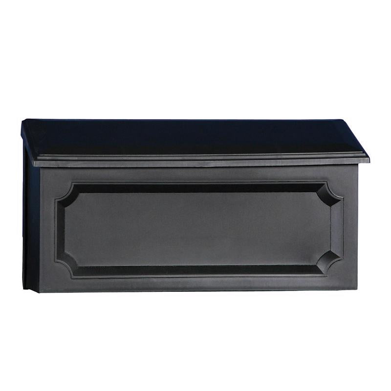 MAILBOX HORZ PLSTC BLACK