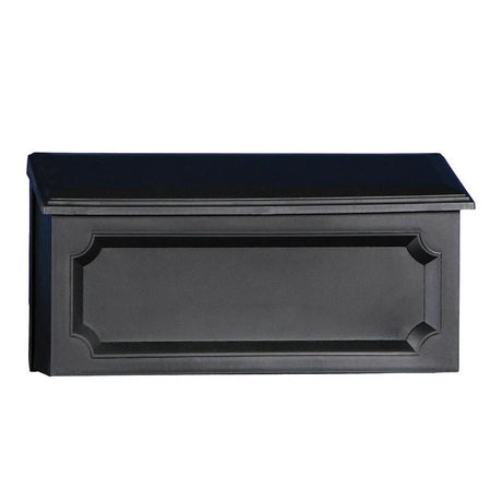 MAILBOX HORZ PLSTC BLACK