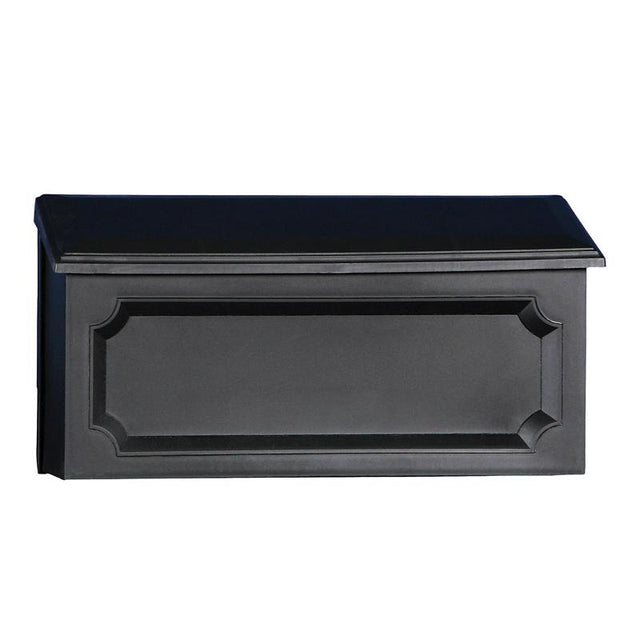 MAILBOX HORZ PLSTC BLACK